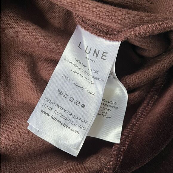 Lune Active Teddy Sweater Brown Purple Small - Picture 8 of 10